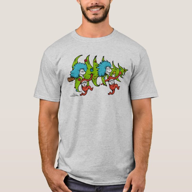 T-shirt Dr. Seuss | Le Grinch | Chose 1 Chose 2 Noël (Devant)