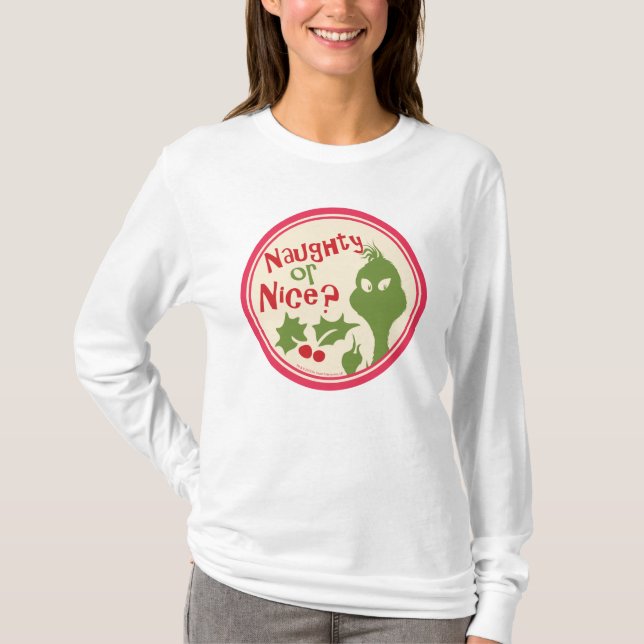 T-shirt Dr. Seuss | Le Grinch - Méchant ou Gentil ? (Devant)