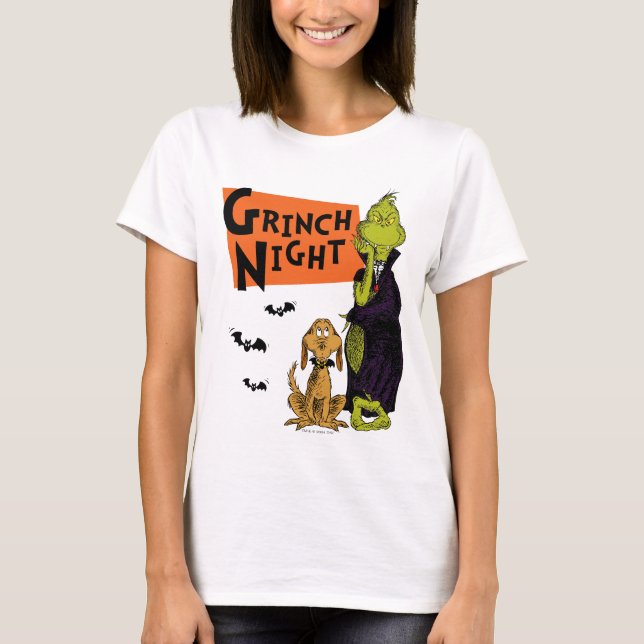 T-shirt Dr. Seuss | Nuit Grinch Halloween Graphique (Devant)