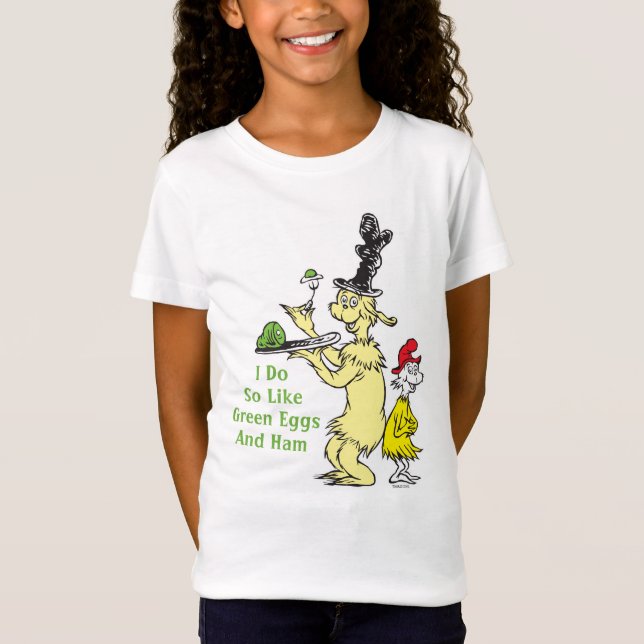 T-Shirt Dr Seuss| Oeufs verts et jambon| Ami et Sam-I-Am (Devant)
