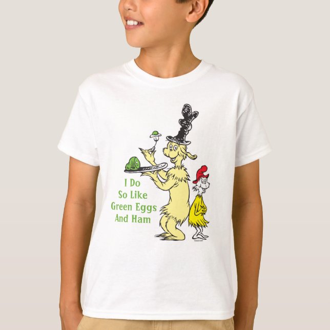 T-shirt Dr Seuss | Oeufs verts et jambon | Ami et Sam-I-Am (Devant)