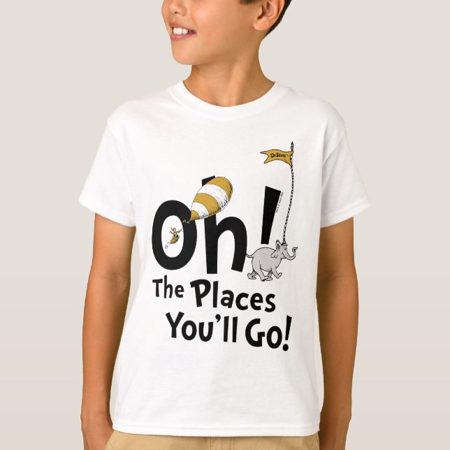 T-shirt Dr Seuss | Oh, les endroits où vous irez ! Retro (Devant)