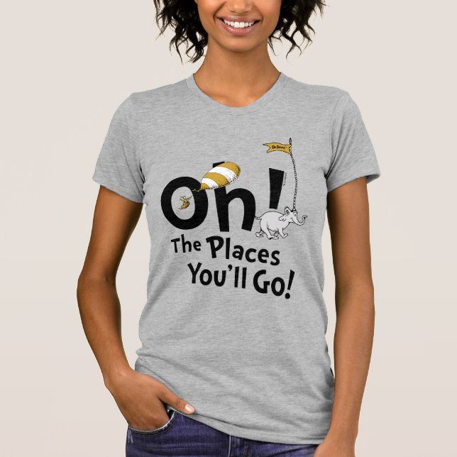 T-shirt Dr Seuss | Oh, les endroits où vous irez ! Retro (Devant)