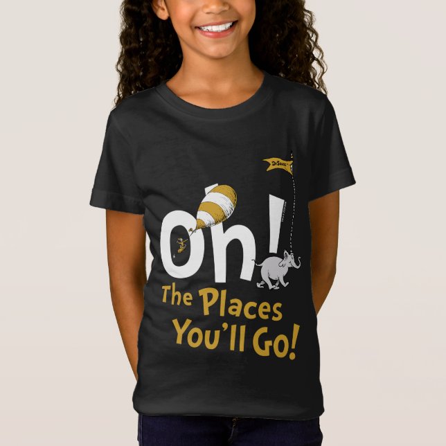 T-Shirt Dr. Seuss | Oh, les endroits que vous irez ! Rétro (Devant)