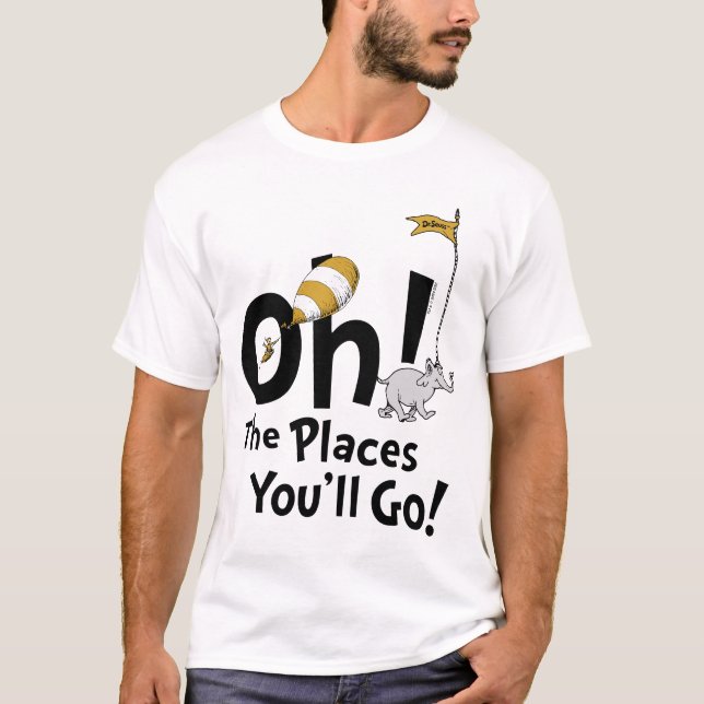 T-shirt Dr. Seuss | Oh, les endroits que vous irez ! Rétro (Devant)