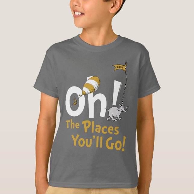 T-shirt Dr. Seuss | Oh, les endroits que vous irez ! Rétro (Devant)