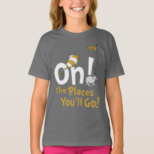 T-shirt Dr. Seuss   Oh, The Places You'll Go! Rétro