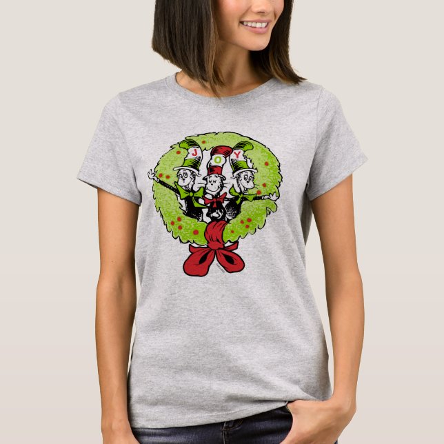 T-shirt Dr Seuss| The Grinch| Who-ville Christmas Joy (Devant)