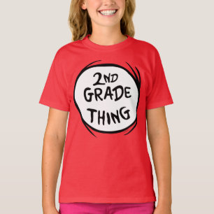 T-shirt Dr Seuss   Thing One Thing Two - 2nd Grade Thing