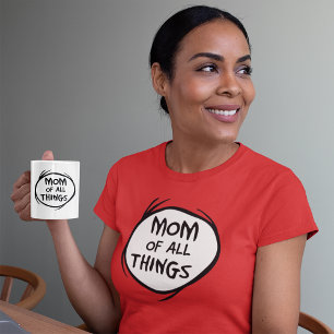 T-shirt Dr. Seuss Thing One Thing Two - Maman of all Thing