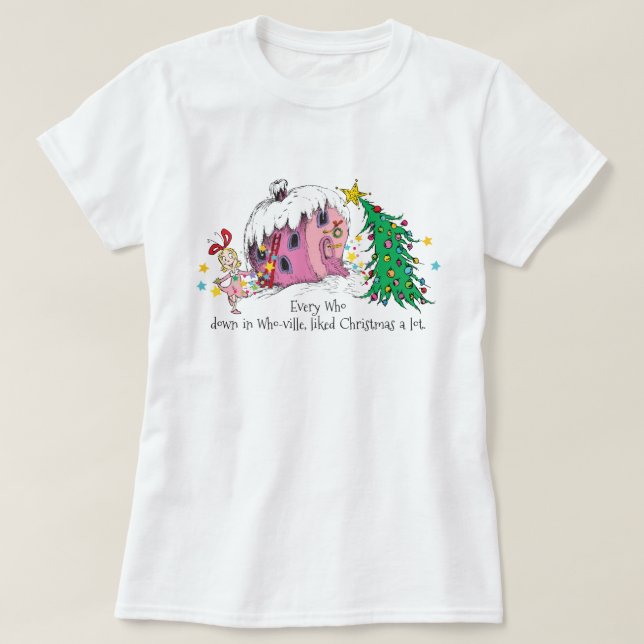 T-shirt Dr Seuss | Tout qui à Who-ville aimait Christma (Design devant)