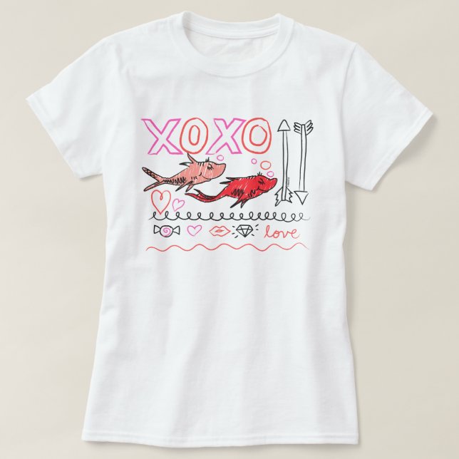 T-shirt Dr Seuss Valentine| Conception XOXO (Design devant)
