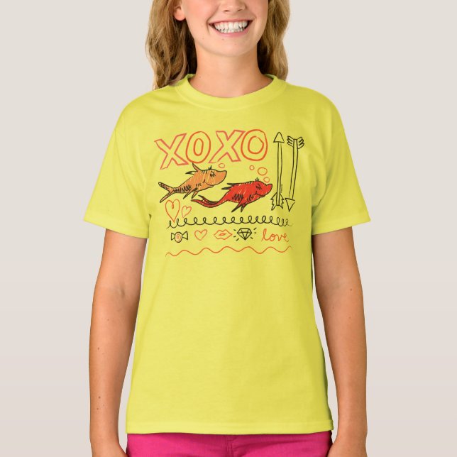 T-shirt Dr. Seuss Valentine | Conception XOXO (Devant)