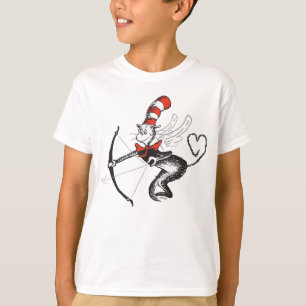 T-shirt Dr. Seuss Valentine Le Chat dans le Cupid Casque