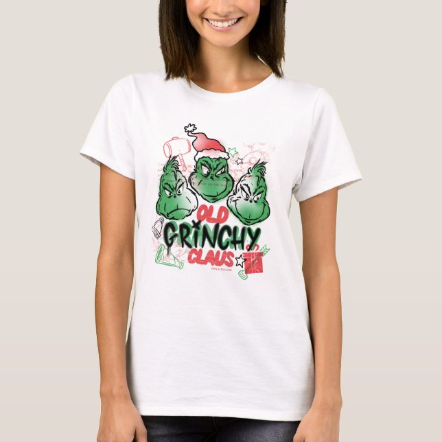 T-shirt Dr Seuss | Vieux Claus Grinch (Devant)