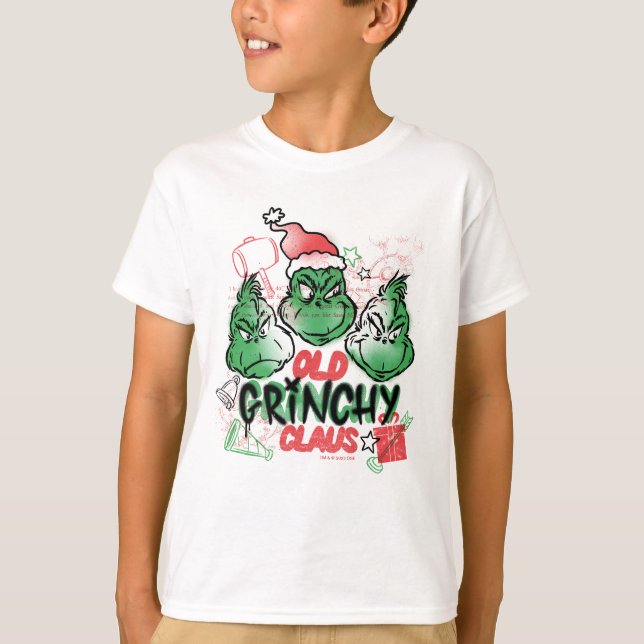 T-shirt Dr Seuss | Vieux Claus Grinch (Devant)