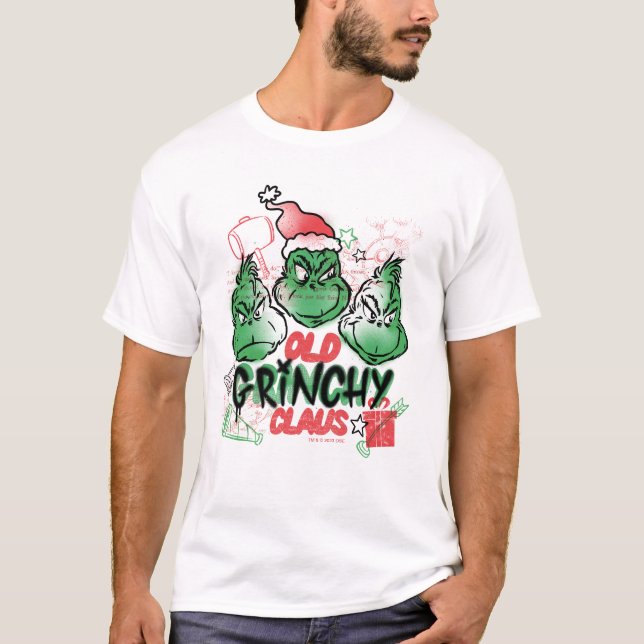 T-shirt Dr Seuss | Vieux Claus Grinch (Devant)