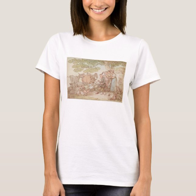 T-shirt Dr Syntax esquisse après la nature (Devant)