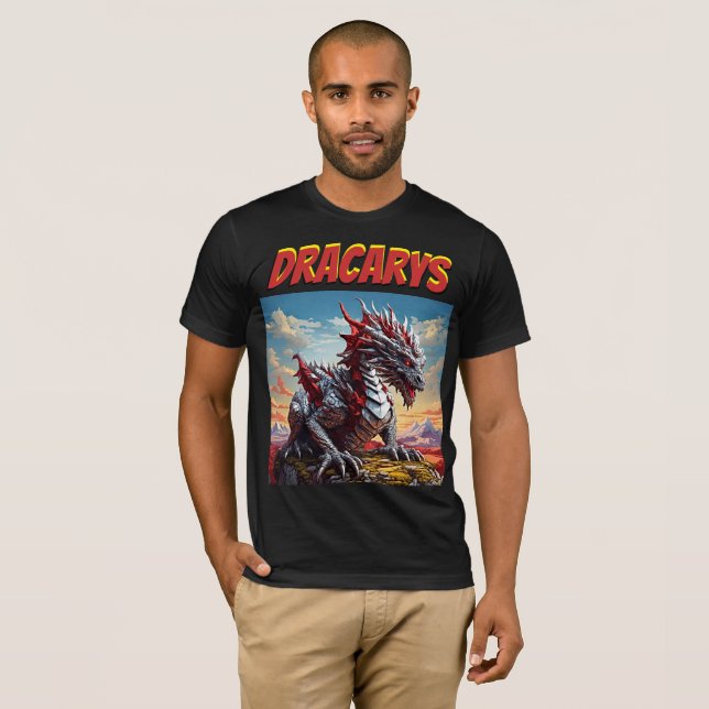 T-shirt Dracarys : Conquêtez votre style avec Retro Majest (Devant entier)
