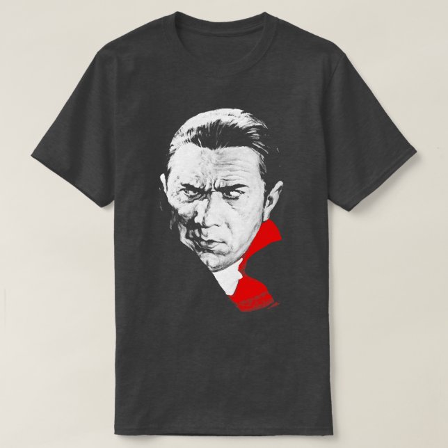 T-shirt Dracula Bela Lugosi Regard méfiant Retro Vampi (Design devant)