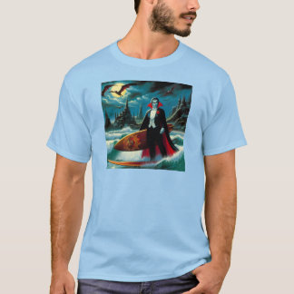 T-shirt dracula de surf halloween