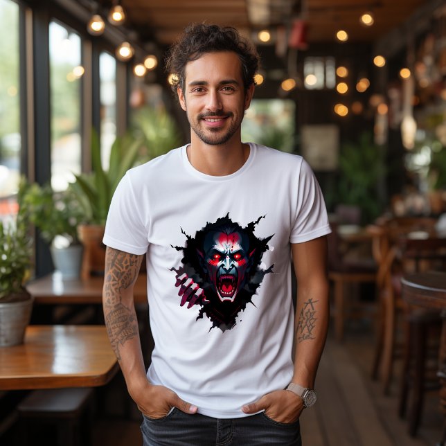 T-shirt Dracula ensanglanté surgissant du mur (Créateur téléchargé)