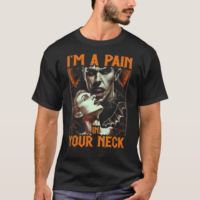 T-shirt Dracula Est Une Douleur Dans Le Cou, Gothique Emo  (Devant)