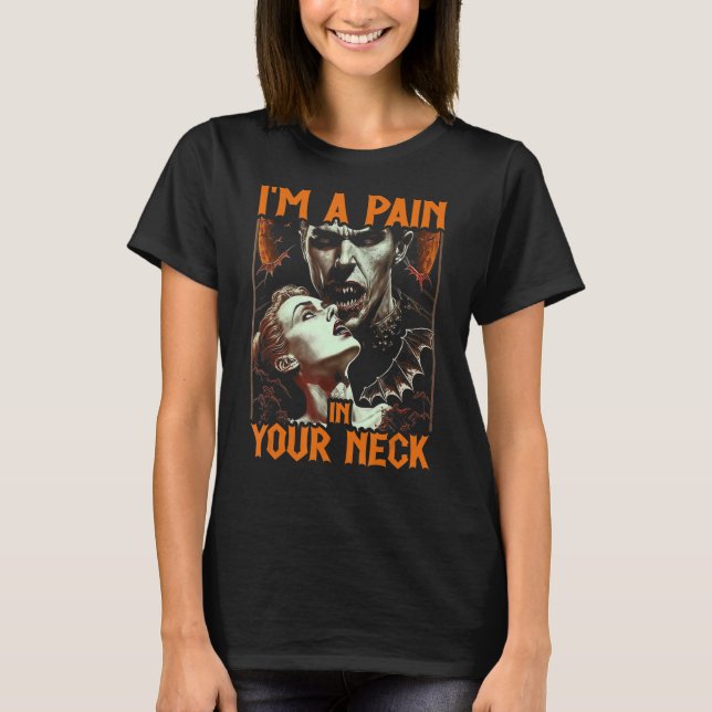 T-shirt Dracula Est Une Douleur Dans Le Cou, Gothique Emo  (Devant)