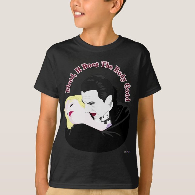 T-shirt Dracula, le sang fait du bien au corps (Devant)