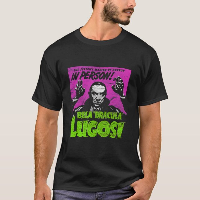 T-shirt Dracula Lugosi Maître du film d'horreur Vampire Es (Devant)