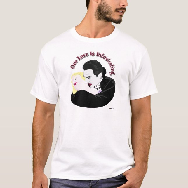 T-shirt Dracula, Notre Amour Est Enivrant (Devant)