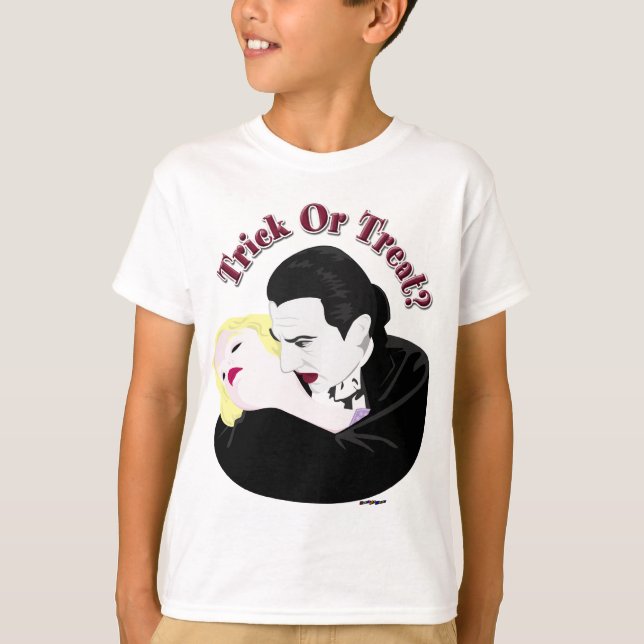 T-shirt Dracula, Trick Ou Treat ? (Devant)