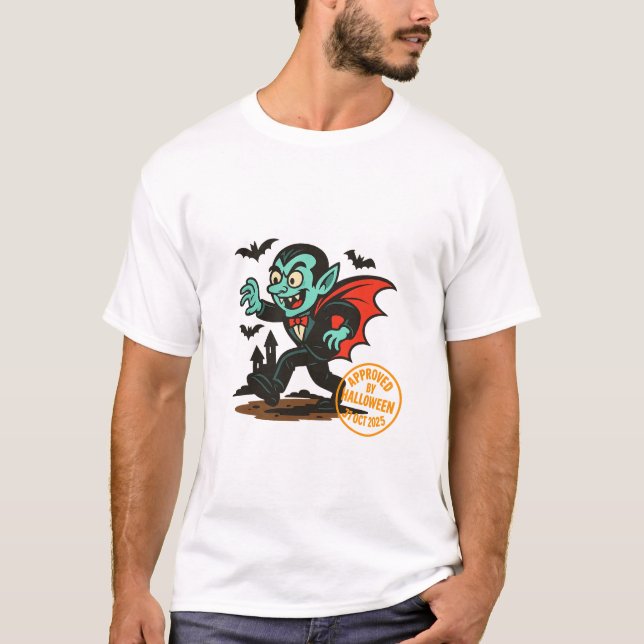 T-shirt Dracula Vampire - Approuvé par Halloween (Devant)