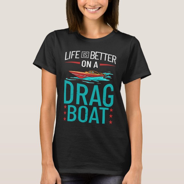 T-shirt Drag Boat Racing RC Model Boating Driver 1 (Devant)