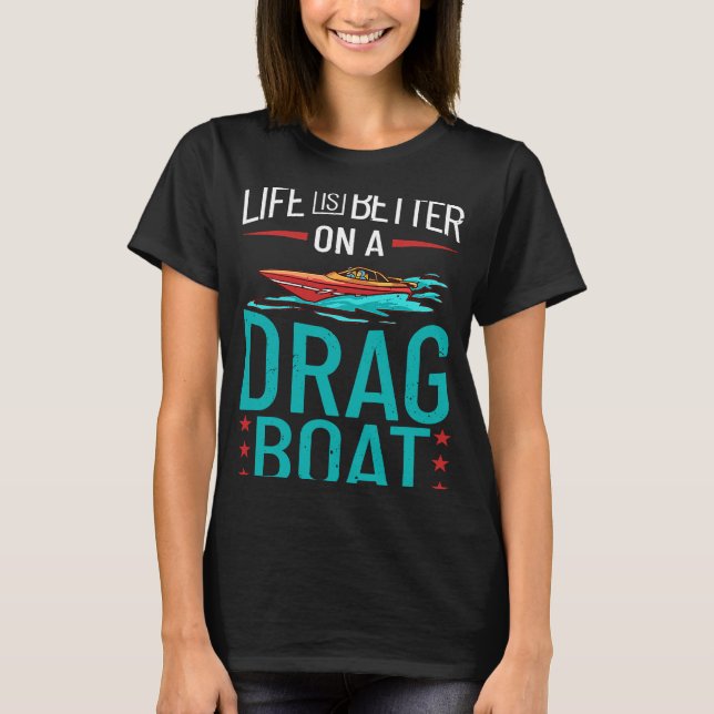 T-shirt Drag Boat Racing RC Model Boating Driver 1 (Devant)