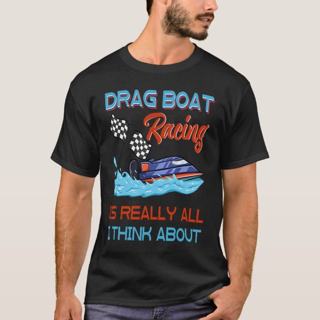 T-shirt Drag Boat Racing RC Model Boating Driver  3 (Devant)