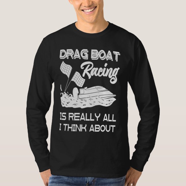 T-shirt Drag Boat Racing RC Model Boating Driver  5 (Devant)