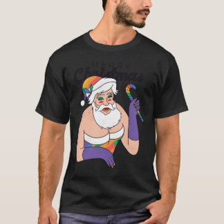 T-shirt Drag Queen Santa Clause mignonne X-Mas présent T-s
