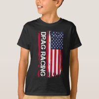 Drag Racing - American Flag Drag Racer Race Car Lo