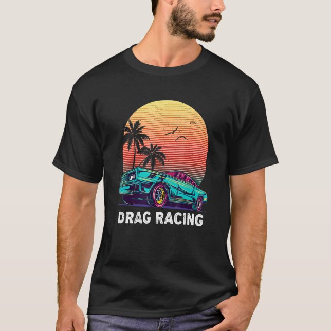 T-shirt Drag Racing Mens Drag Race Muscle Car (Devant)