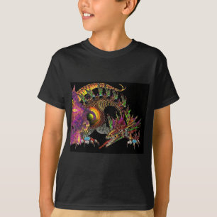 T-SHIRT DRAGO / DRAGON D'IMAGINAIRE EN VIOLET D'OR ET NOIR