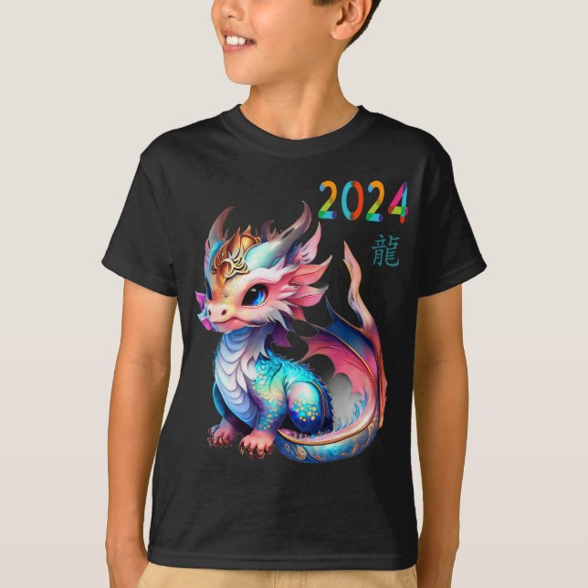 T-shirt Dragon 2024 Year Of The Dragon Happy Lunar New Yea (Devant)