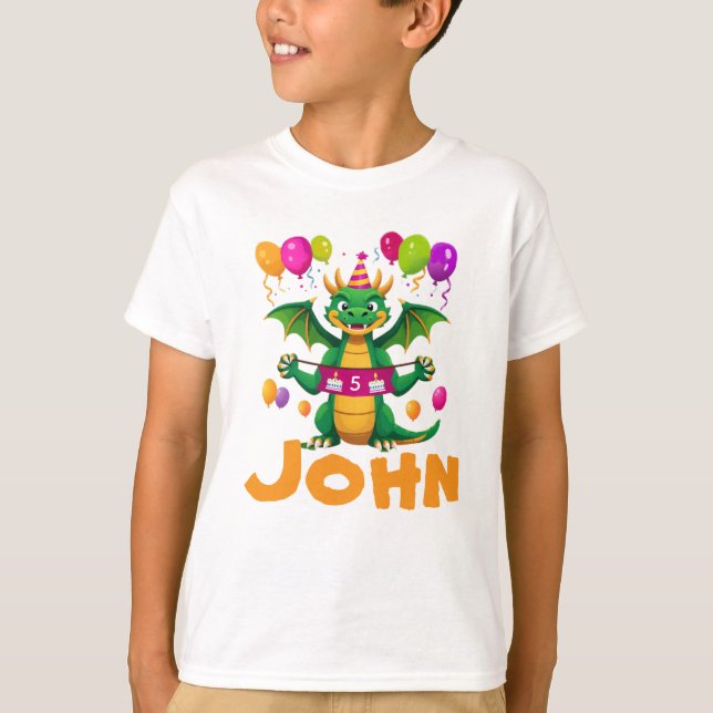 T-shirt Dragon 5e Anniversaire JOHN (Devant)