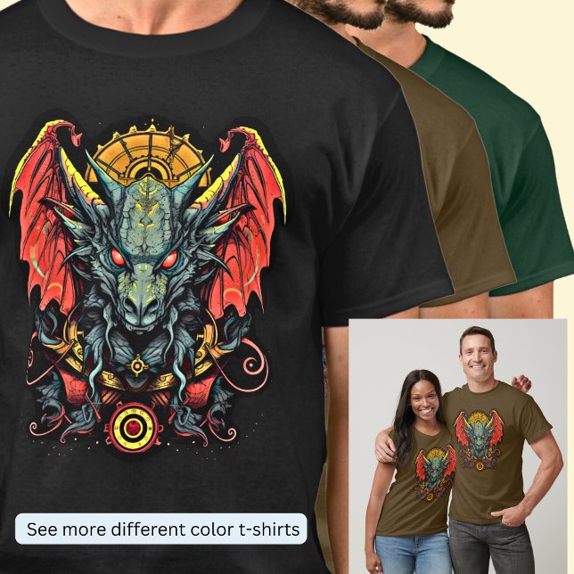 T-shirt Dragon à ailes rouges (Créateur téléchargé)
