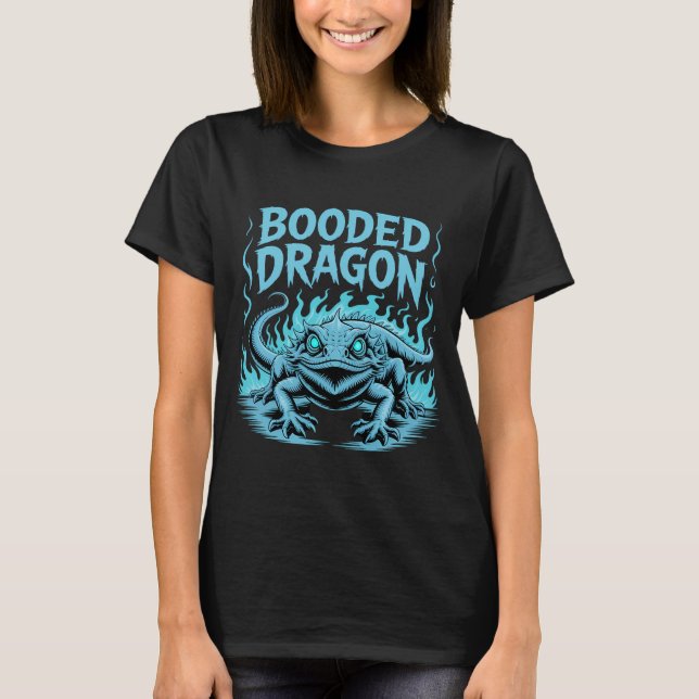 T-shirt Dragon à capuchon bleu vif (Devant)
