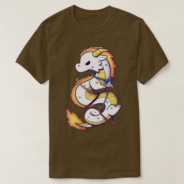 T-shirt Dragon à flamme olympique (Design devant)