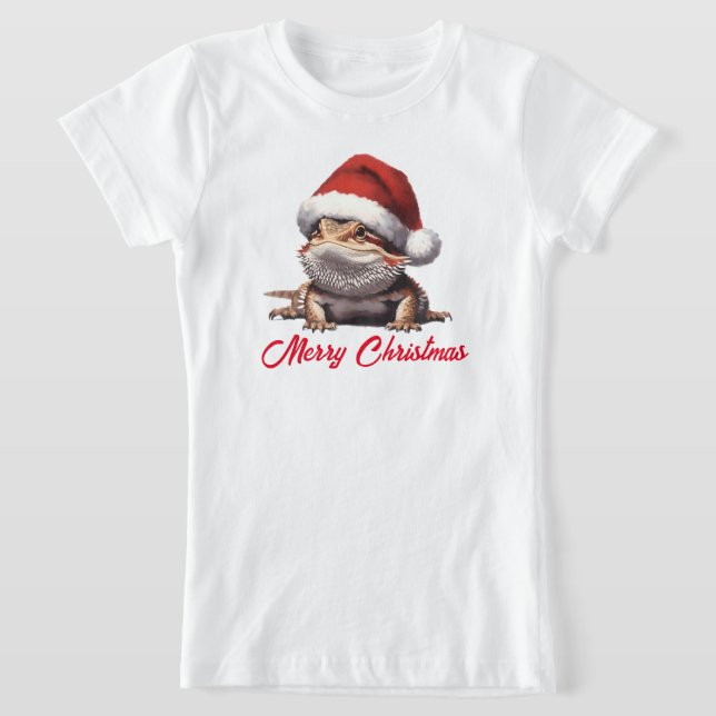 T-Shirt Dragon à seins mignons et chapeau de Santa (Poser)