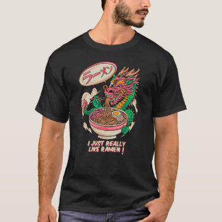 T-shirt Dragon aime le Ramen | Style d'art de rue japonais