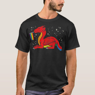 T-shirt Dragon animal mythique LGBTQ drapeau arc-en-ciel G
