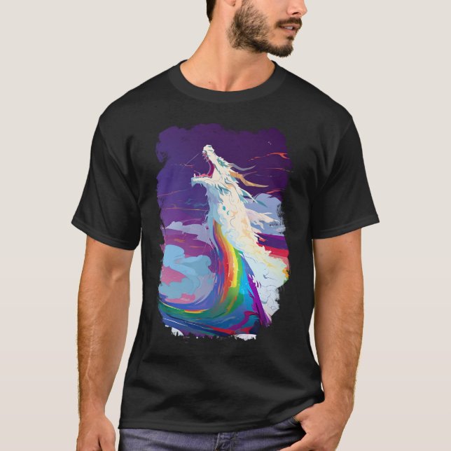T-shirt Dragon arc-en-ciel (Devant)